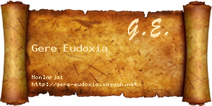 Gere Eudoxia névjegykártya